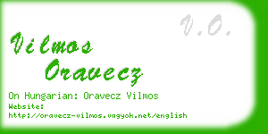 vilmos oravecz business card